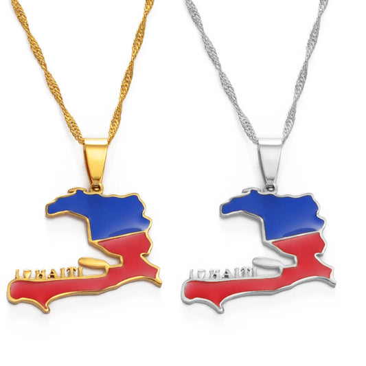 Anniyo Enamel Haiti Map