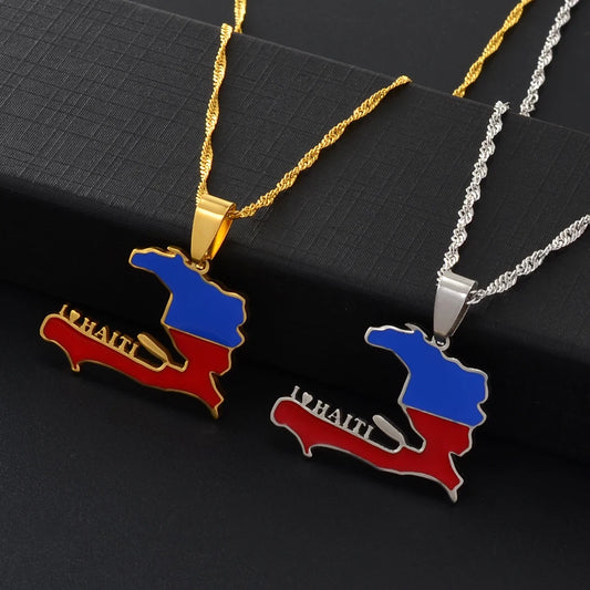 Anniyo Enamel Haiti Map